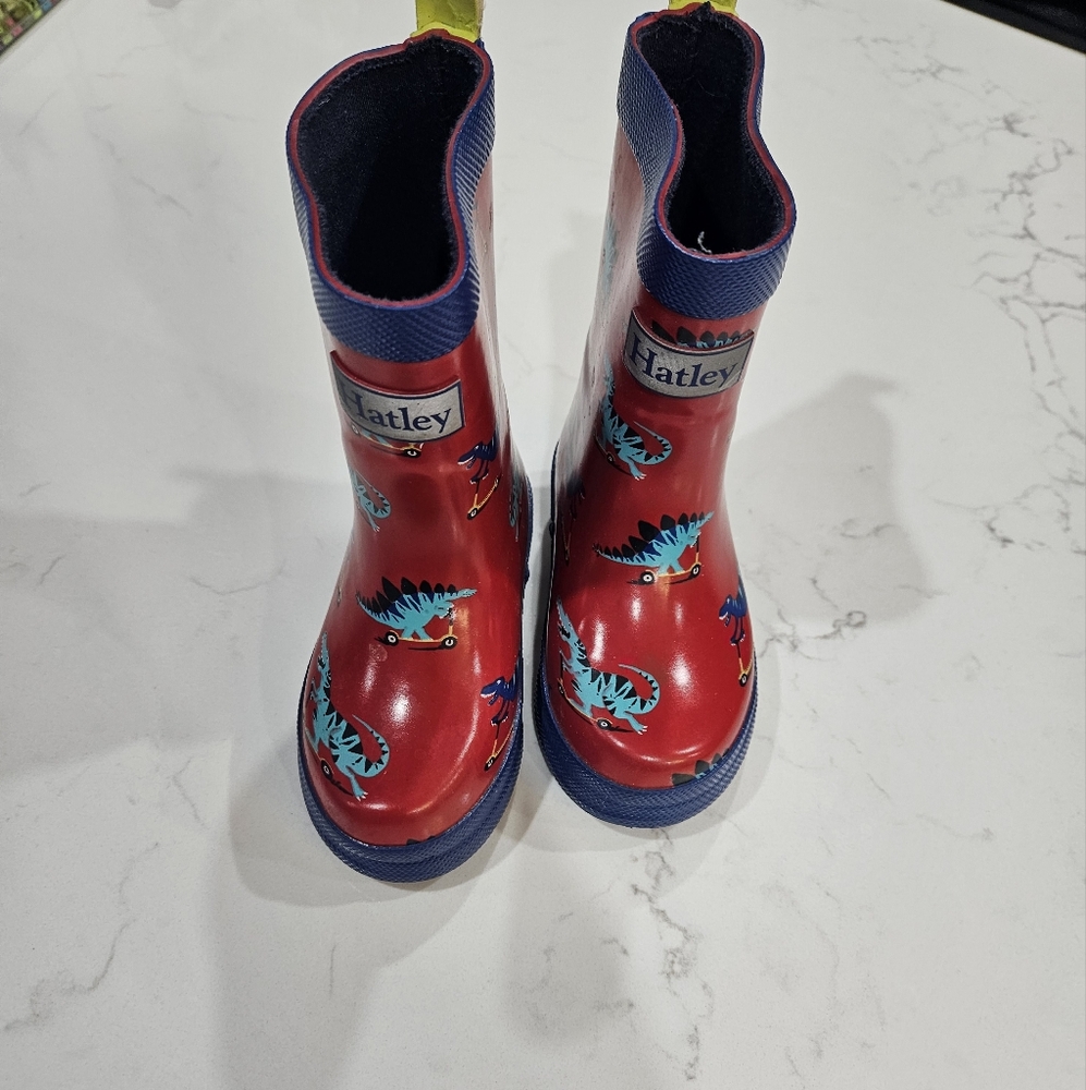 HATLEY KIDS RAIN BOOTS DINOSAUR PRINT